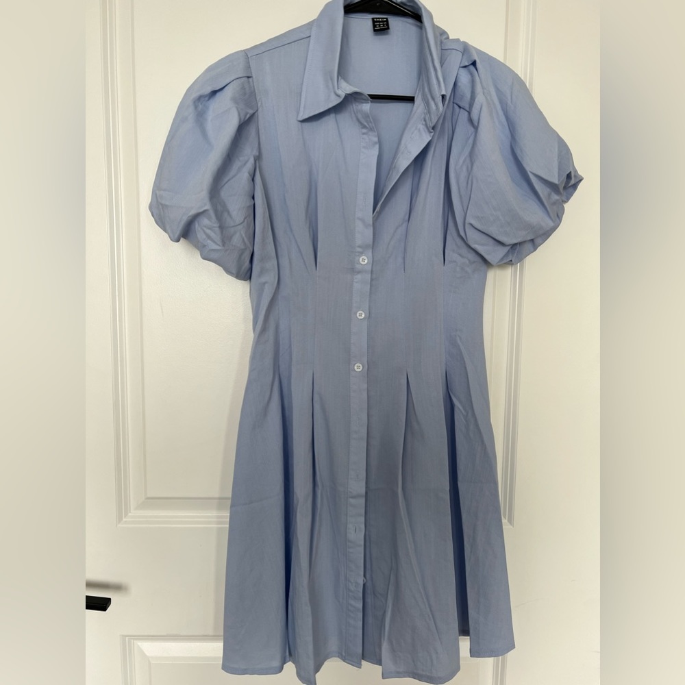 Blue corset fit mini dress